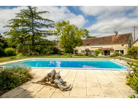 charmante longère de 184m² à couture/loirpiscine & au calmepaysage de vacances rivière  na