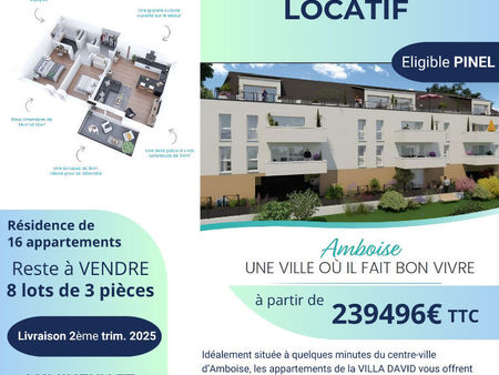 programme neuf sur amboise reste 8 appartement 3 pièces sur 16