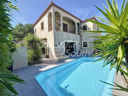 villa avec piscine et jardin  latour bas elne