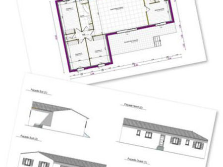 meynes  maison neuve à terminer sur terrain 610 m2 avec possibilité jusqu'à 183 m2.