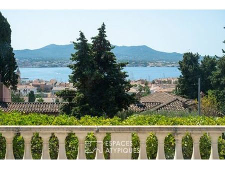 villa provençale avec vue mer et accès à pied au village de sanary