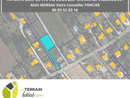 terrain 970 m² bourges