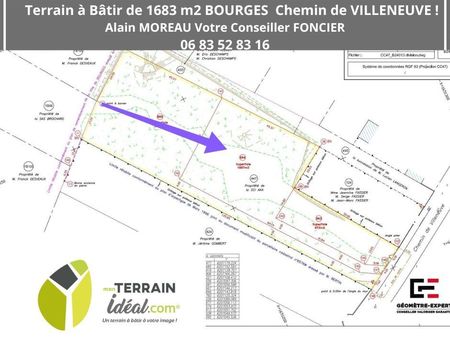 terrain 1683 m² bourges