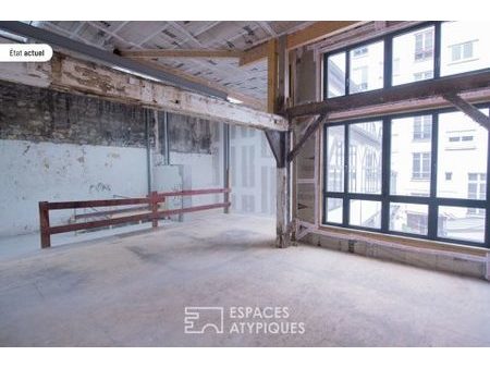 loft en duplex sur cour à aménager