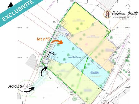 lot 3 : terrain à bâtir viabilisé - 836 m2 -