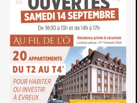 appartement evreux 2 pièce(s) 43 39 m2