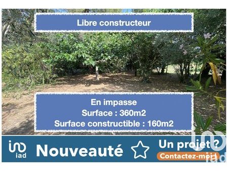 vente terrain 360 m²