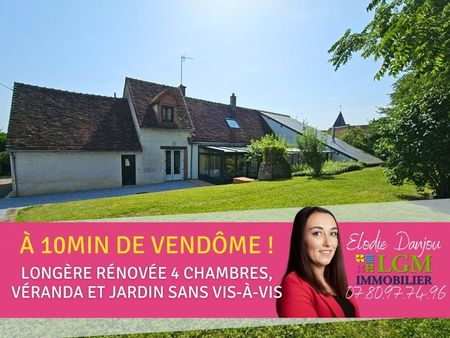 longère rénovée 4 chambres  véranda et jardin - proche vendôme