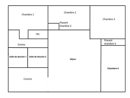 location appartement meublé rouen 79m^2  4 chambres et 2 salles de douche