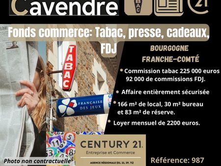 fdj  presse  tabac 166 m² besancon