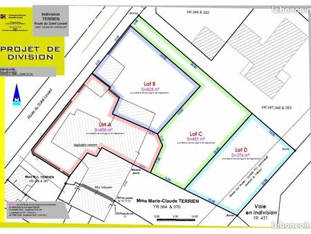 terrain constructible de 855 m2