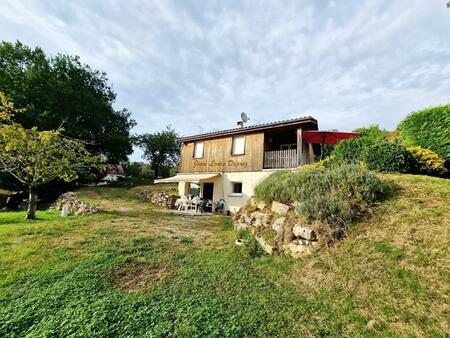 24570 condat-sur-vézère : chalet norvégien avec piscine