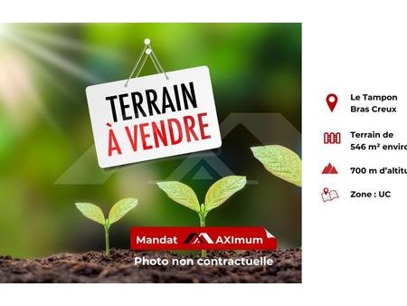 vente terrain 546 m² le tampon (97430)