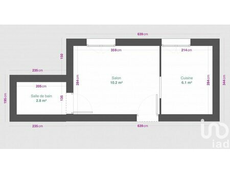 vente studio 1 pièce de 19 m² à nantes (44200)