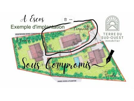 vente terrain 651 m²