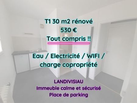 t1 meublé 30m2 landivisiau