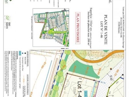 terrain 332 m² bonchamp les laval