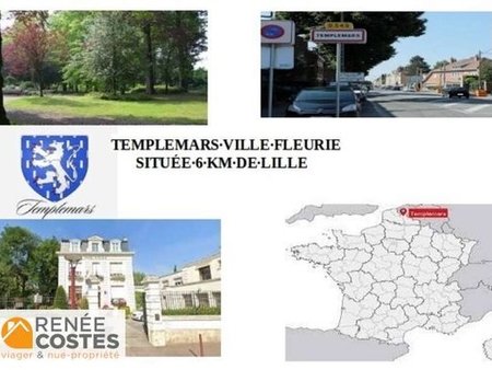 vente en nue propriété - h75 ans - templemars (59175)