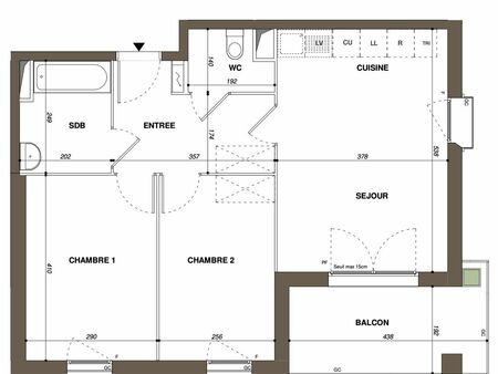 appartement 3 pièces neuf avec parking