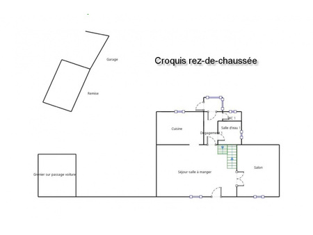 maison et dépendances avec parking et jardin