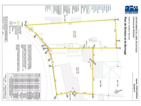 vente terrain à crossac (44160) : à vendre / 1130m² crossac