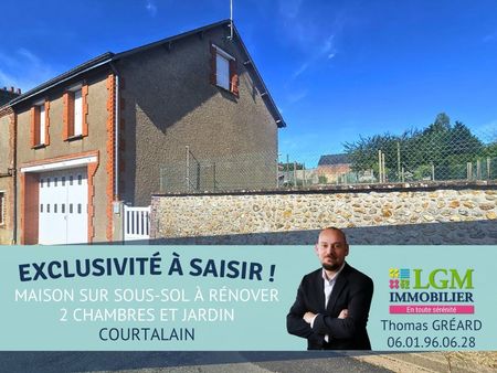 maison à rénover - 2 chambres  sous-sol total et jardin - idéal pour un investissement - c