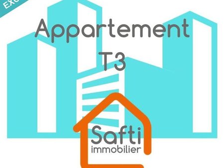 vente appartement 3 pièces 63 m²