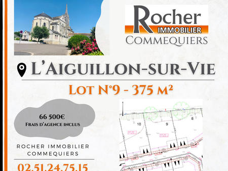 vente terrain à l'aiguillon-sur-vie (85220) : à vendre / 375m² l'aiguillon-sur-vie