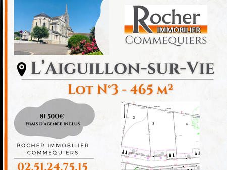 vente terrain à l'aiguillon-sur-vie (85220) : à vendre / 465m² l'aiguillon-sur-vie