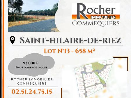 vente terrain à saint-hilaire-de-riez (85270) : à vendre / 658m² saint-hilaire-de-riez