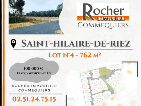 vente terrain à saint-hilaire-de-riez (85270) : à vendre / 762m² saint-hilaire-de-riez