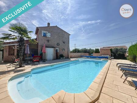 villa de 110m² sur 1231m² de terrain clos avec piscine chauffée