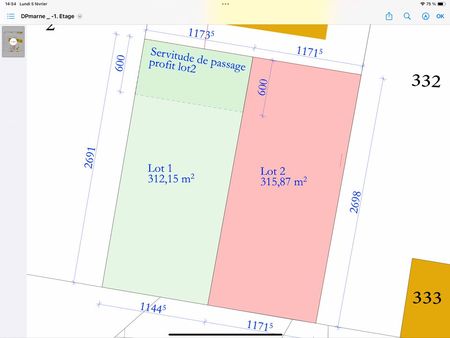 terrain 312 m2 vannes centre ville