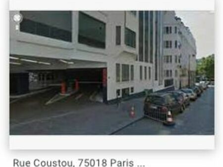 parking securisé à louer rue coustou 75018