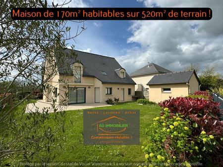 pace maison de qualité proposant 170m² habitables avec 5 chs sur 520m² de terrain avec gra