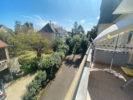 1ère annonce meinau : appartement f2 44 m2 avec terrasse  cuisine équipée et garage