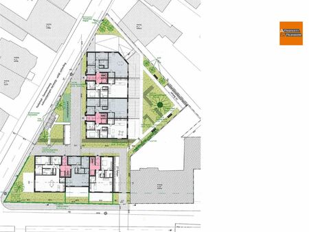 bouwgrond met vergunning voor 18 appartementen