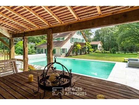 magnifique propriété avec piscine et installations équestres à poigny-la-forêt