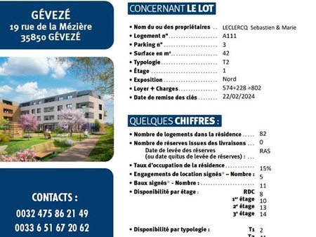 location appartement 2 pièces 42 m²