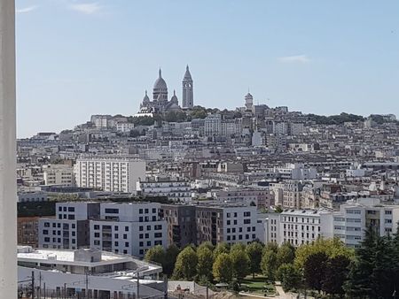 appartement 3 pièces récent avec vue panoramique sur montmartre et paris