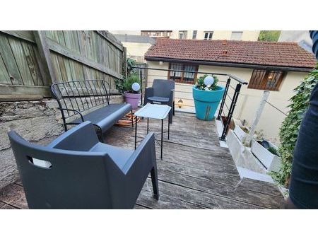 3 pièces meublé avec terrasses et jardin privatifs + parking