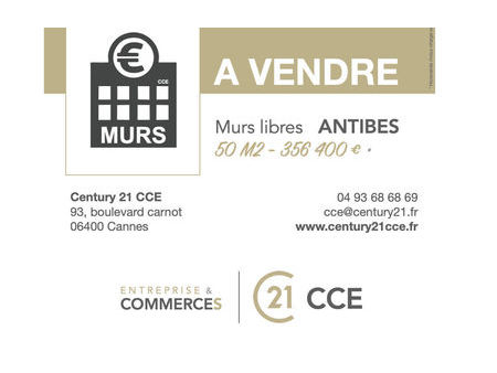 vente commerce 50 m² antibes (06600)