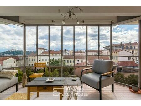 appartement avec terrasses et vue sur le plateau de la croix-rousse