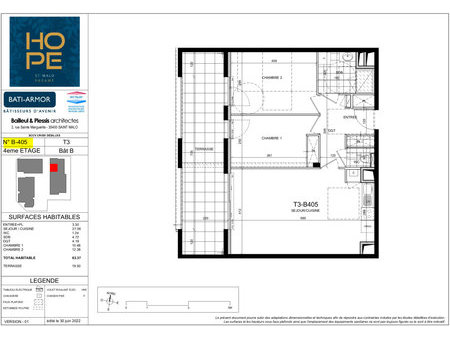 appartement neuf t3 avec terrasse - quartier parame - saint malo - hors pinel