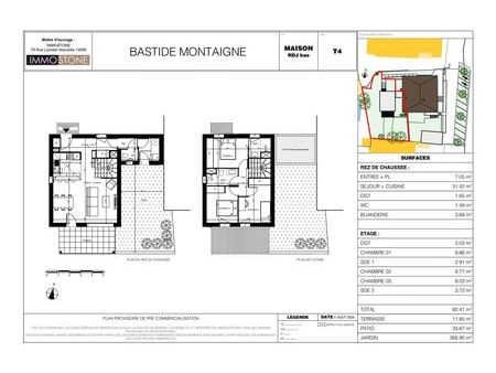 maison neuve de 83 m² avec 3 chambres  terrasse  jardin et stationnement - saint barnabé  