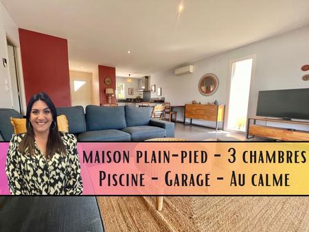 maison de 2015 de plain-pied  3 chambres  au calme  sans vis-à-vis  garage