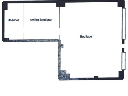 murs occupes de local commercial / boutique 35 m²