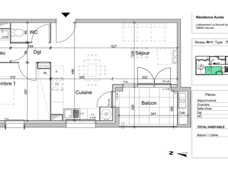 vente appartement 1 pièce 42 m² vauvert (30600)