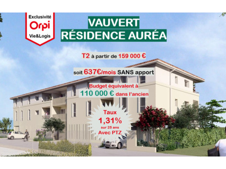 vente appartement 2 pièces 42 m² vauvert (30600)