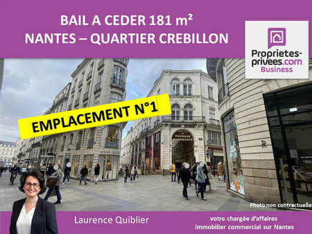 44000 nantes - bail a ceder 181 m² - quartier crfebillon